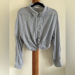 Classic Blue Striped Button-Down Shirt